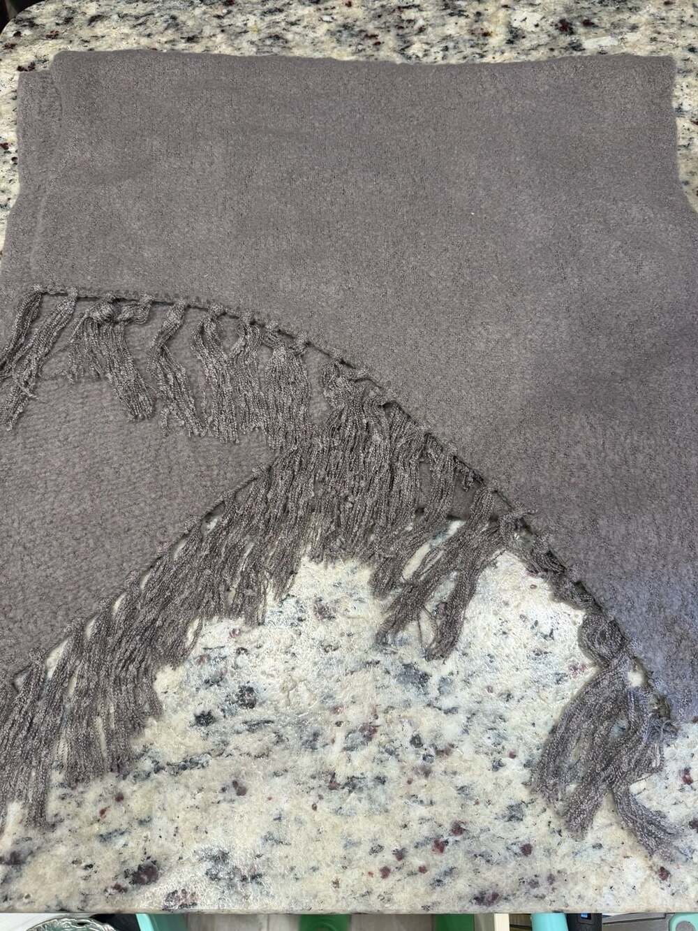 Altar'd State Grey Textured Fringe Scarf